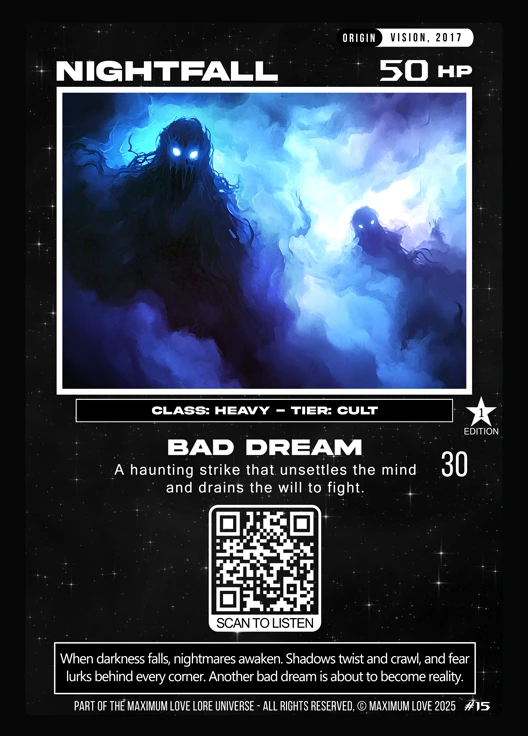 Nightfall trading card